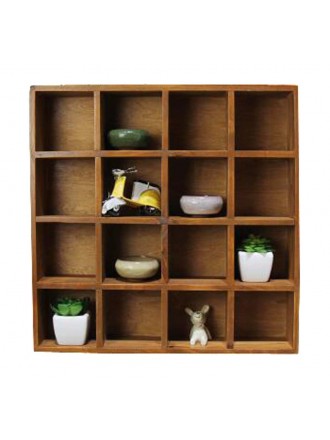 High-quality Wood Storage Shelves Wooden Storage Rack With 16 Drawers