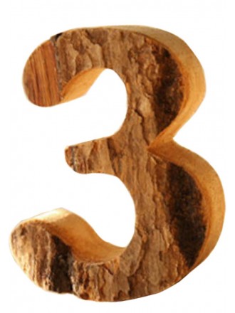 The Number 3 Wooden FiguresDecoration Home/Office  Decoration
