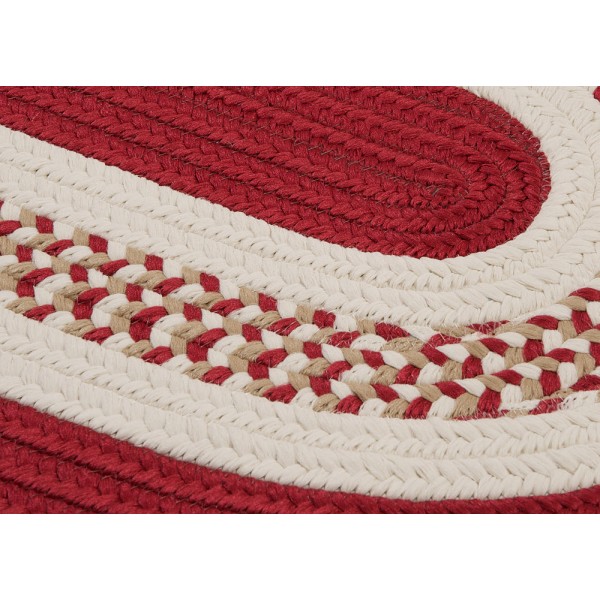 Colonial Mills Flowers Bay Red 7'x9' Oval Rug