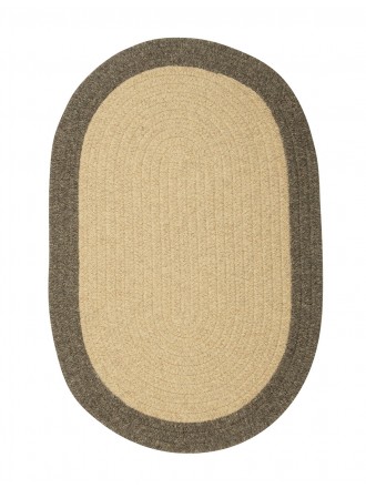 Colonial Mills Braided Hudson Beige 4'x6' Reversible Oval Area Rug
