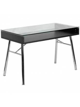 Brettford Desk with Tempered Glass Top