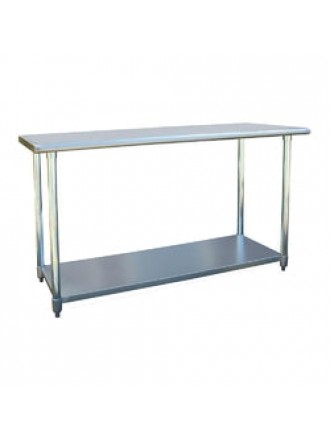 Heavy 60 x 24 inch Stainless Steel Work Bench Utility Table with Rounded Edges