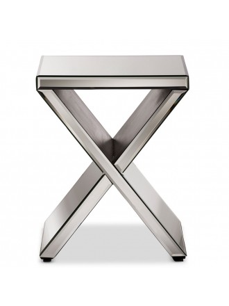Baxton Studio Morris Modern and Contemporary Hollywood Regency Glamour Style Accent Side Table