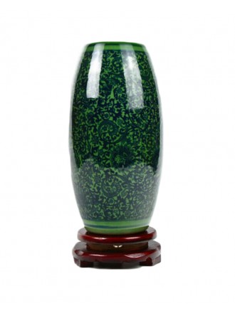 Unique Ceramic Flower Vase, Retro Decorative Vase for Home-Green