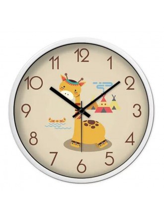 Lovely Cartoon Circular Personality Clock Living Room Decorative Silent Round Wall Clocks, NO.11