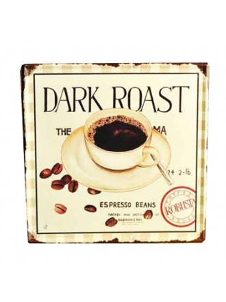 DARK ROAST COFFEE VINTAGE METAL PAINTING WALL HANGING