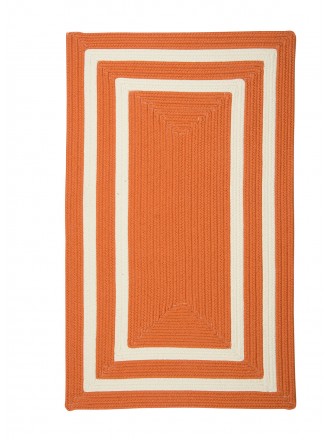 Colonial Mills Floor Decorative Braided La Playa Tangerine Area Rug Rectangle - 2'x12'