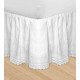 Huys-Embroidery Huys Bed Ruffle Queen White