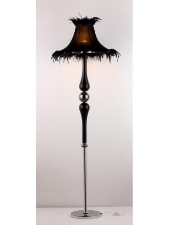 Cyrene Black Fabric Floor Lamp