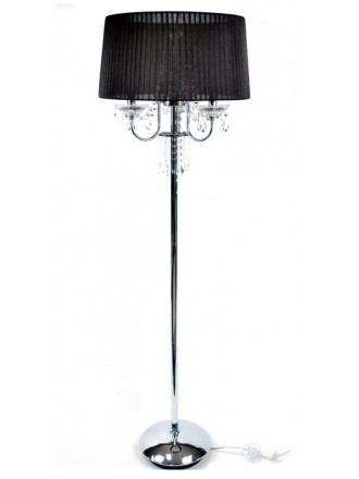Crystal Black Silk Floor Lamp