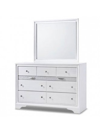 9 Drawers Modern Storage Cabinet Dresser Mirror Set