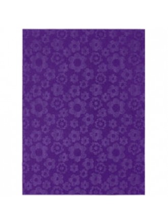 5' x 7' Purple Area Rug with Floral Flowers Pattern - Made in USA