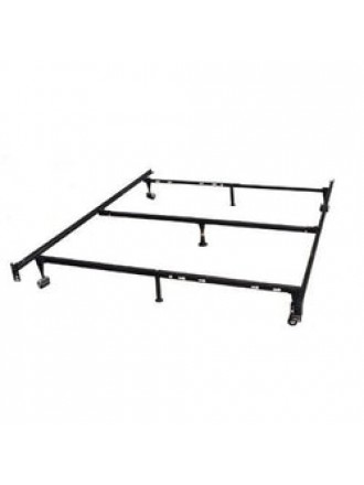 Heavy Duty 7-Leg Metal Bed Frame / Adjust to fit Twin, Full, & Queen
