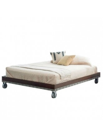 King size Heavy Duty Industrial Platform Bed Frame on Casters