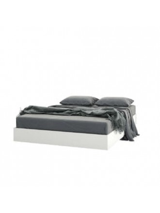 Modern Floating Style White Platform Bed Frame in Queen Size