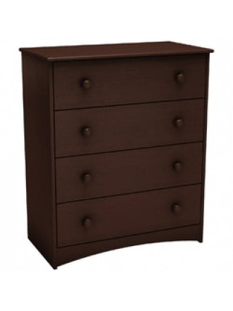 4 Drawer Child Bedroom Chest in Espresso Finish - Great for Nursery