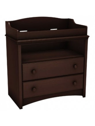 Baby Furniture 2 Drawer Diaper Changing Table in Espresso
