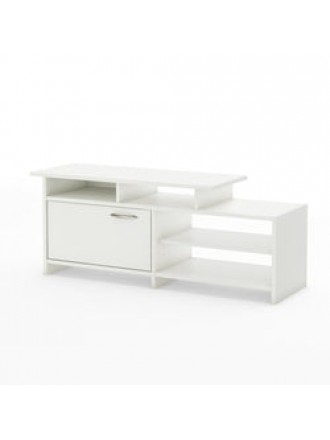 Modern White TV Stand for Flat Screen TVs up to 42-inch