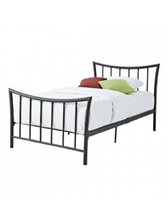 Twin size Bronze Metal Platform Bed Frame with Headboard and Footboard