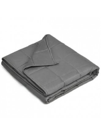 Cotton Weighted Blanket with Glass Beads in Dark Gray 48 x 72 inch